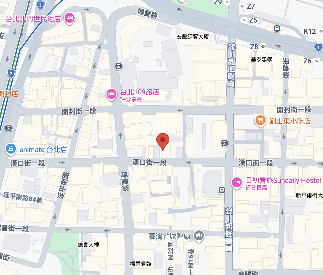 北車場地圖